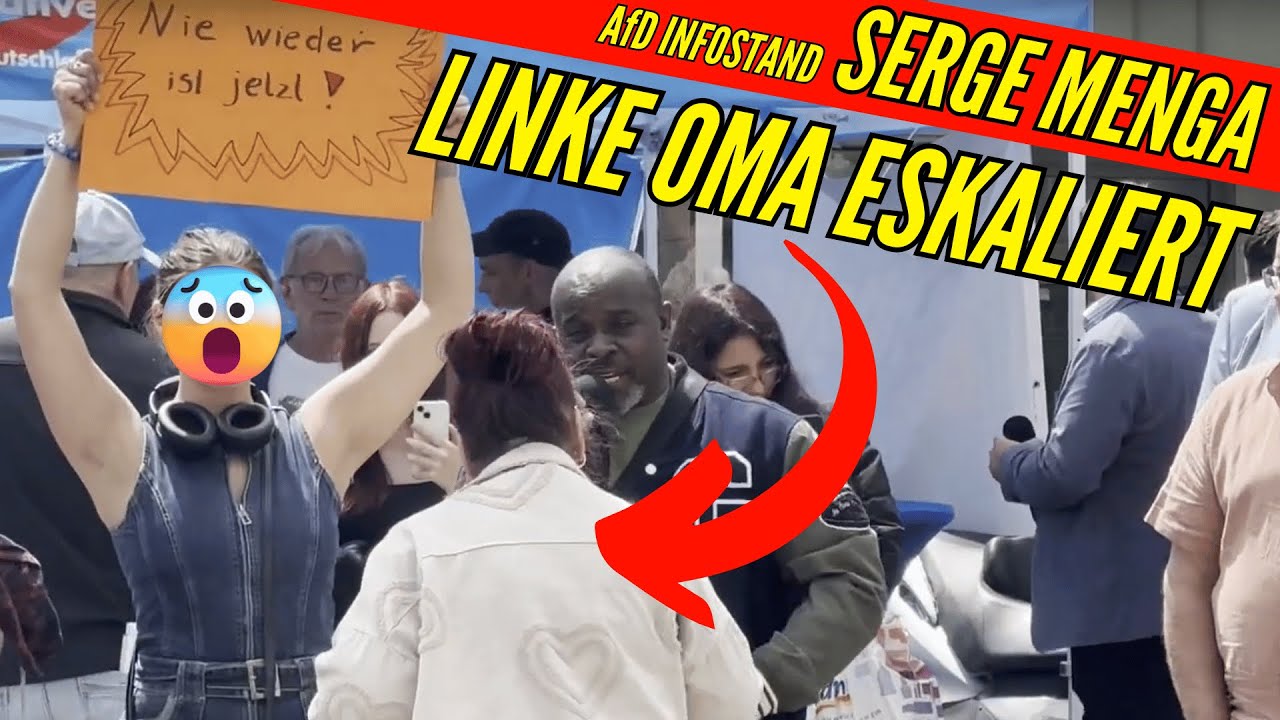 Linke Oma VERURTEILT Serge Menga AfD Infostand Eschweiler