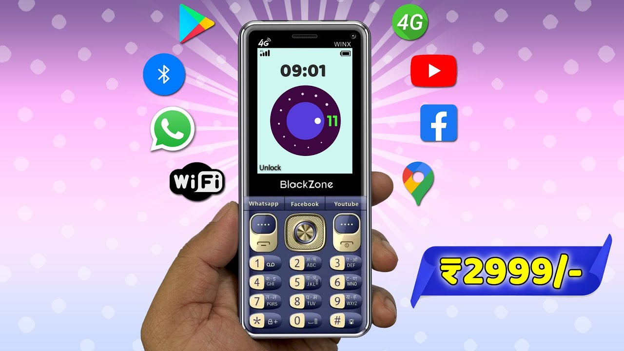 Blackzone Winx 4G Unboxing and Review with WhatsApp, YouTube, Facebook, Android and many more