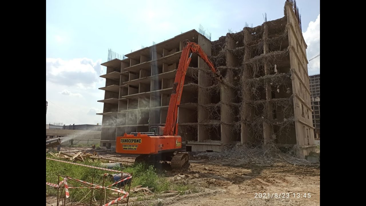 Демонтаж недостроенного корпуса ЖК 