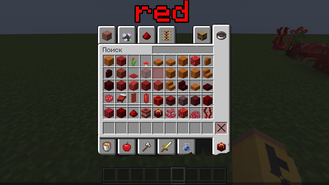 red color challenge minecraft