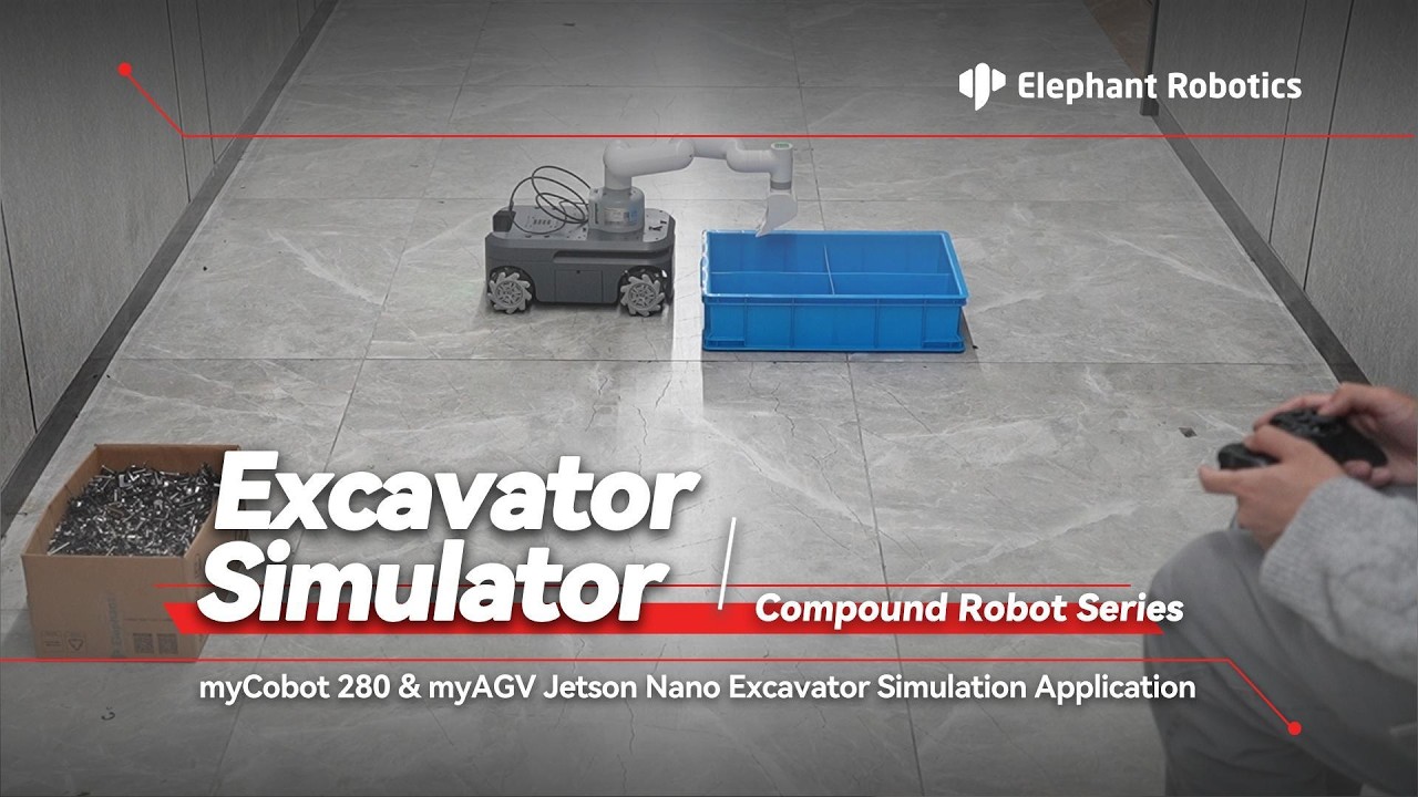 myCobot 280 | From Mobility to Manipulation: 6-DOF Robot Combined with AGV for Excavator Simulation