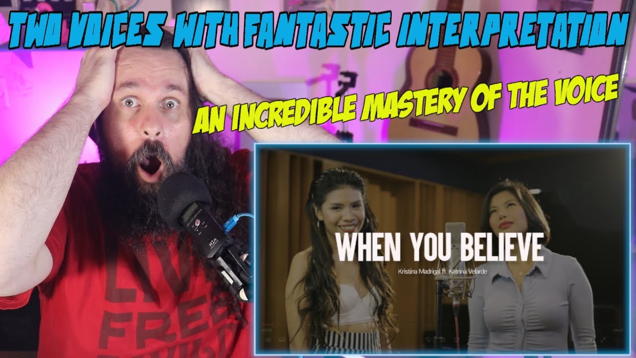 REACTION WHEN YOU BELIEVE by KRISTINA MADRIGAL ft KATRINA VELARDE | HEAVY METAL SINGER REACTS