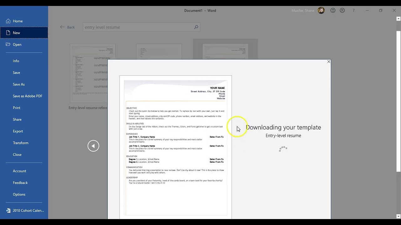 Word-Module 5: Investigator Resume