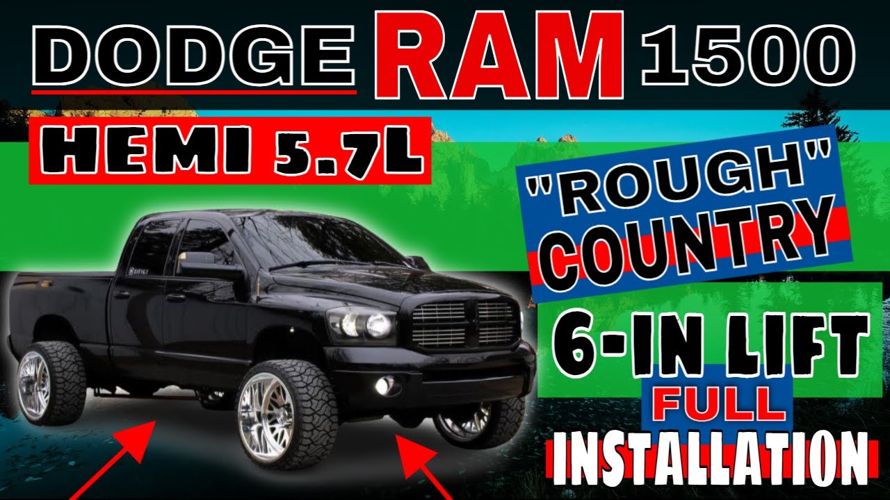 Dodge Ram 1500 Rough Country 6-in lift kit full installation (JOATD)