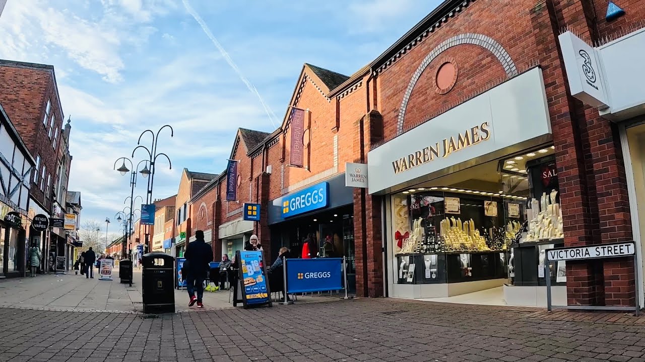Busy day in Crewe, new Park Construction & Street Singing
