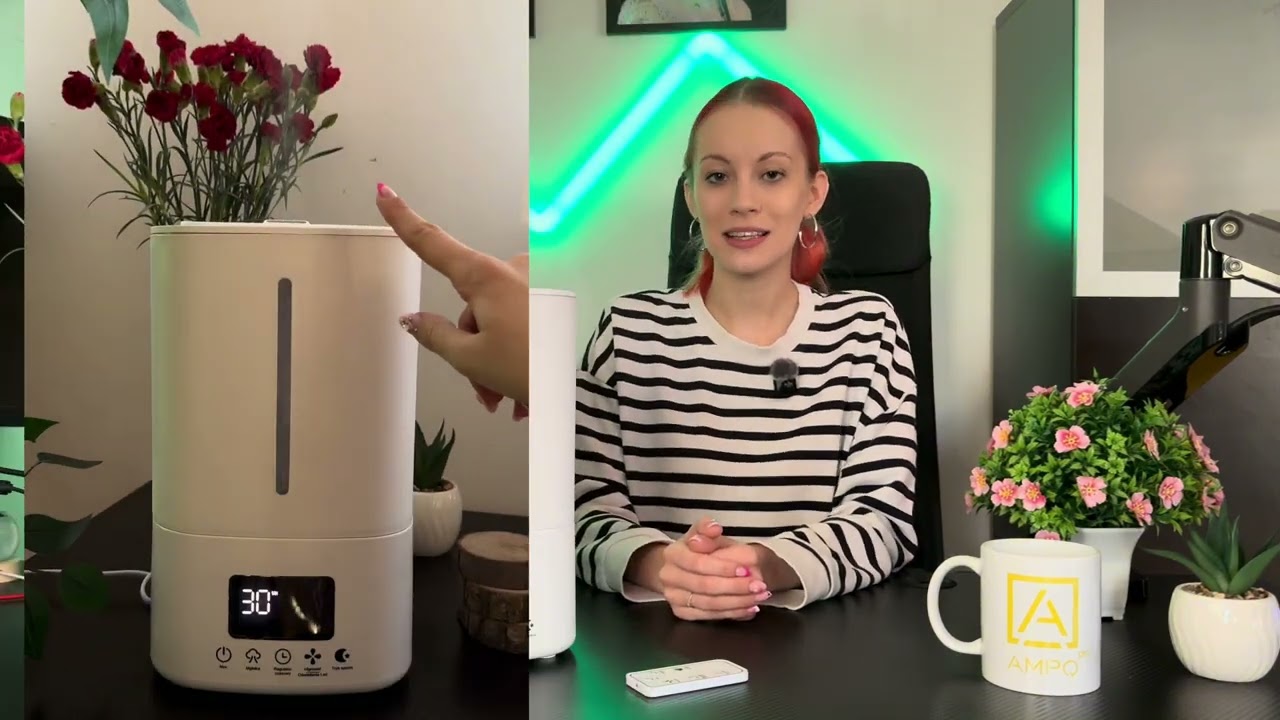 Nawilżacz powietrza SOFTAIR 5L ultradźwiękowy, automatyczny,  Idealny na sezon grzewczy❄️🔥Recenzja