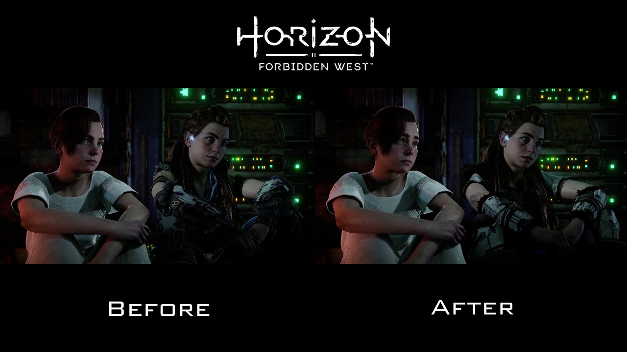 Aloy and Beta's Bonding Scene (Side by Side Comparison Before and After the Animation Update)