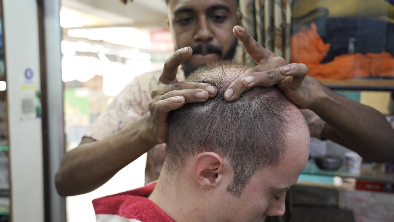 💆‍♂️Relax in Kolkata 😌 Slow Indian Head Massage with Personal Attention from a Barber