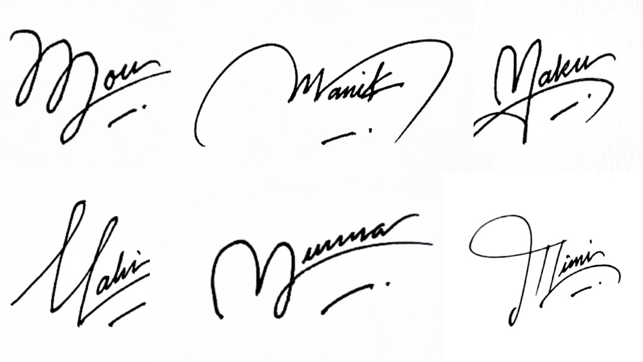 How to draw signature like Billionaire | Beautiful signature alphabet M | Anup calligraphy