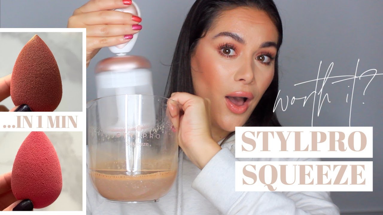 TESTING AND REVIEWING THE STYLPRO SQUEEZE SPONGE CLEANER | Beauty's Big Sister