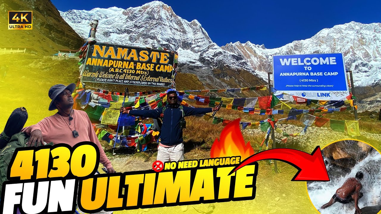 Ultimate Fun 🔥 & Freezing cold showers 🥶 | Golden Mountain Views at 4130m | ABC Trek Ep - 8