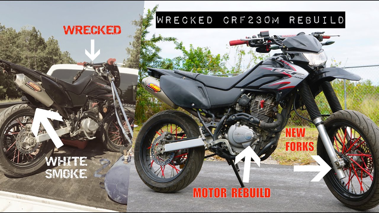 Восстановление разбитого мотоцикла Honda CRF