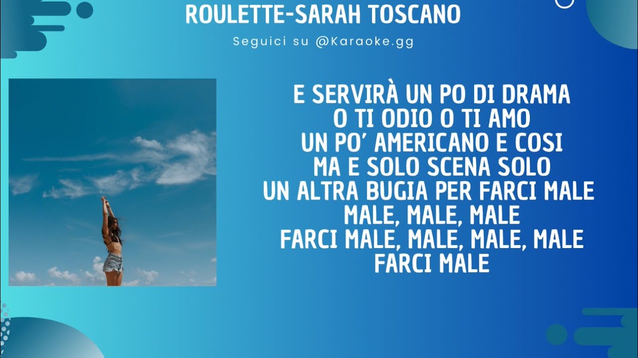 ROULETTE-SARAH TOSCANO (KARAOKE VERSION)