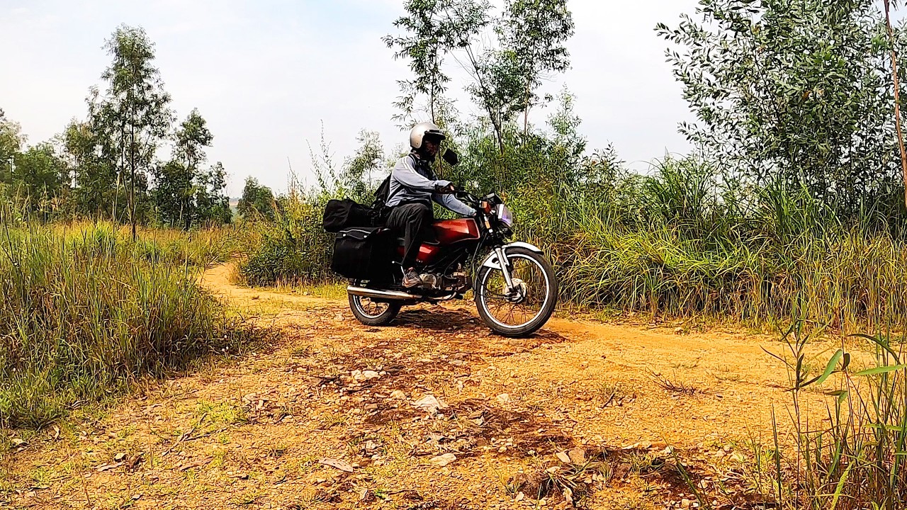 My first motorbike camping trip  Setting up camp and cooking on a very high hill