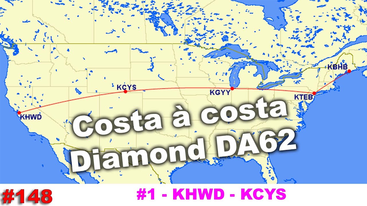 Costa à costa - Diamond DA62 - perna 1