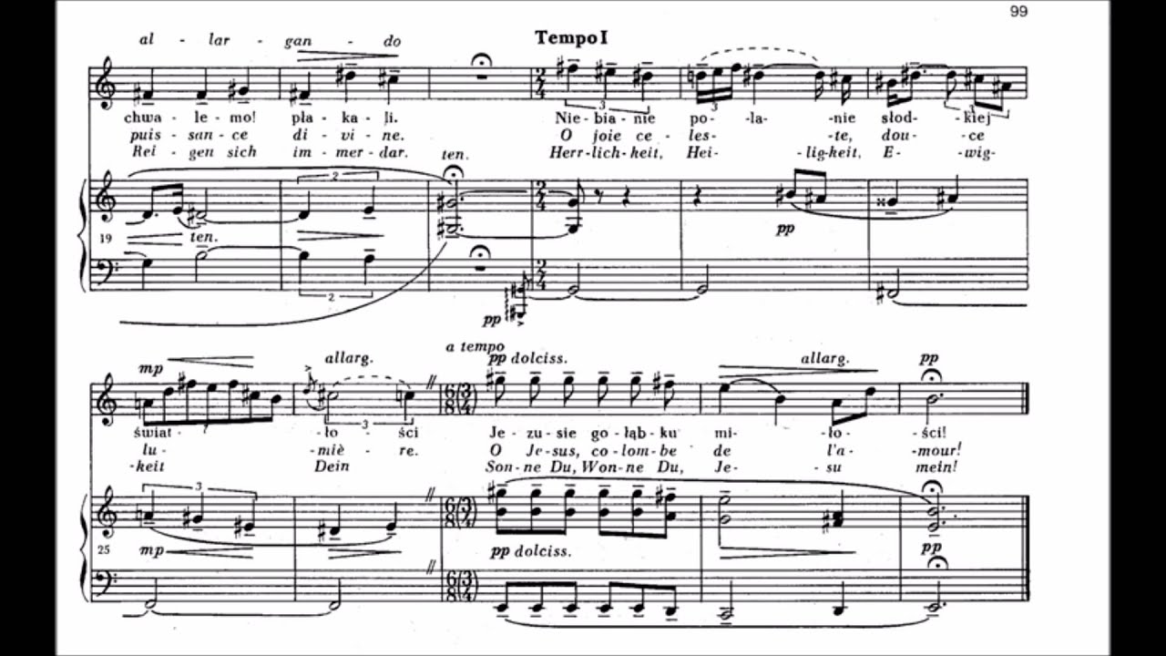 K. Szymanowski: Slopiewnie - Five Songs for Soprano and piano (Sobotka)