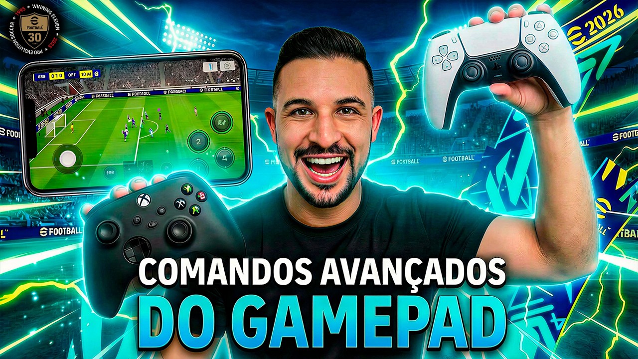 EXCLUSIVO! 😱 COMANDOS AVANÇADOS DO GAMEPAD NO EFOOTBALL 2026 MOBILE