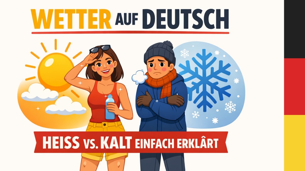 Deutsch hören und verstehen: Heiß oder kalt? Wetter auf Deutsch erklärt | Deutsch lernen Podcast