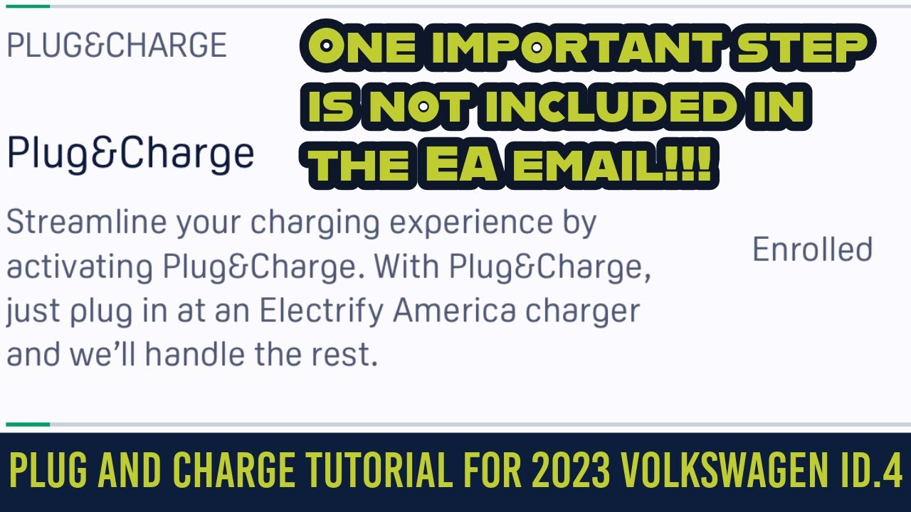 2023 Volkswagen ID.4 Electrify America Plug and Charge Tutorial
