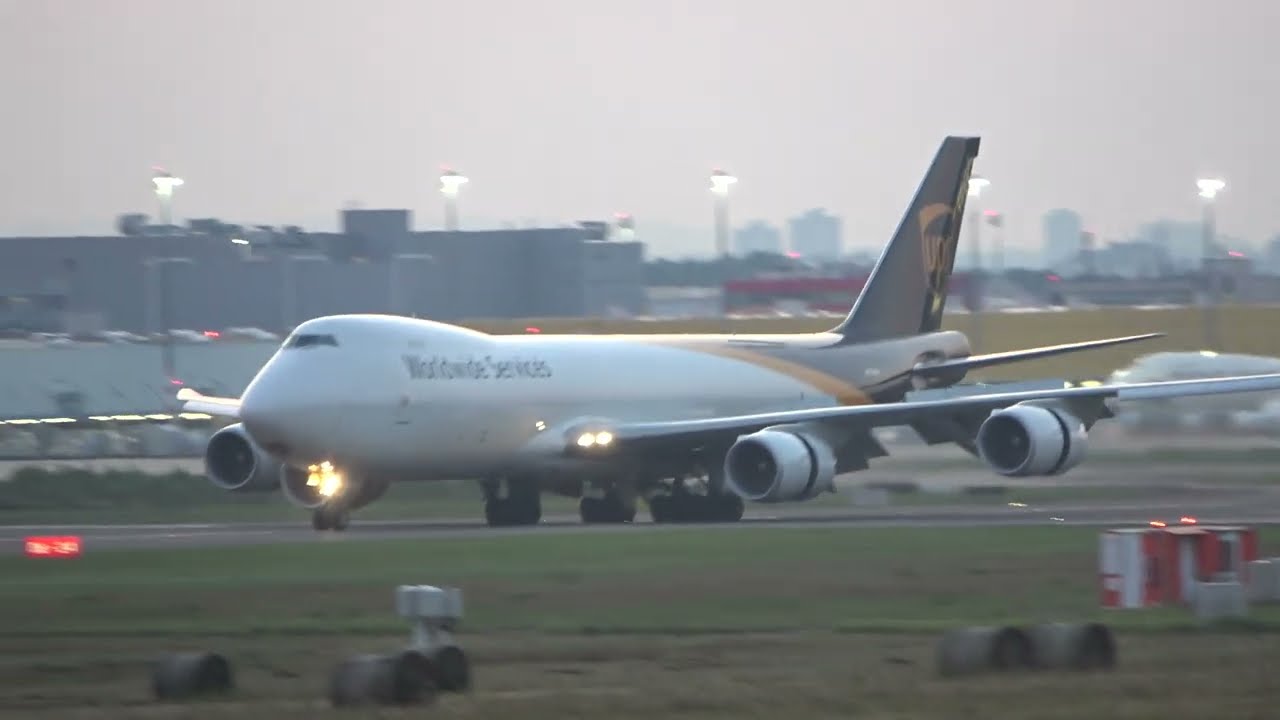 UPS/Fedex Boeing 747 & 777 arriving at Cologne-Bonn (CGN) airport.