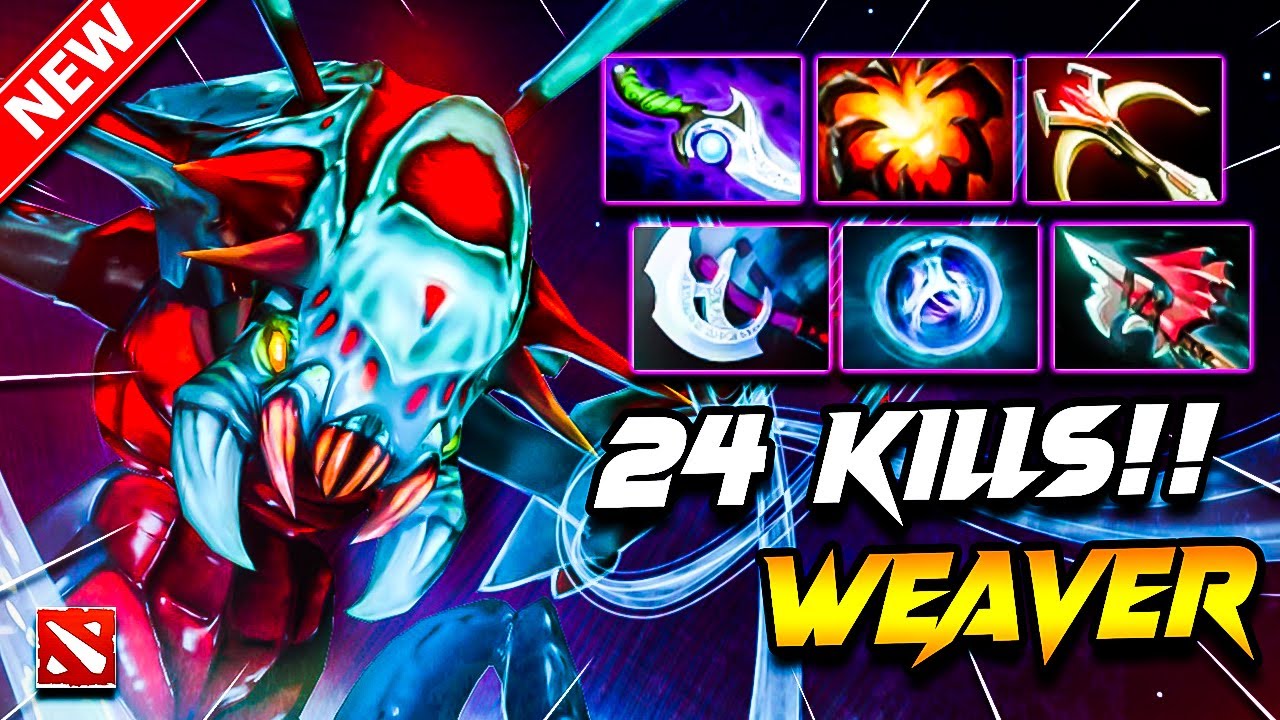 24 Kills WEAVER DOTA 2 Gameplay | Dota 2 WEAVER Gameplay | Weaver Carry Build Pro Gameplay 7.40