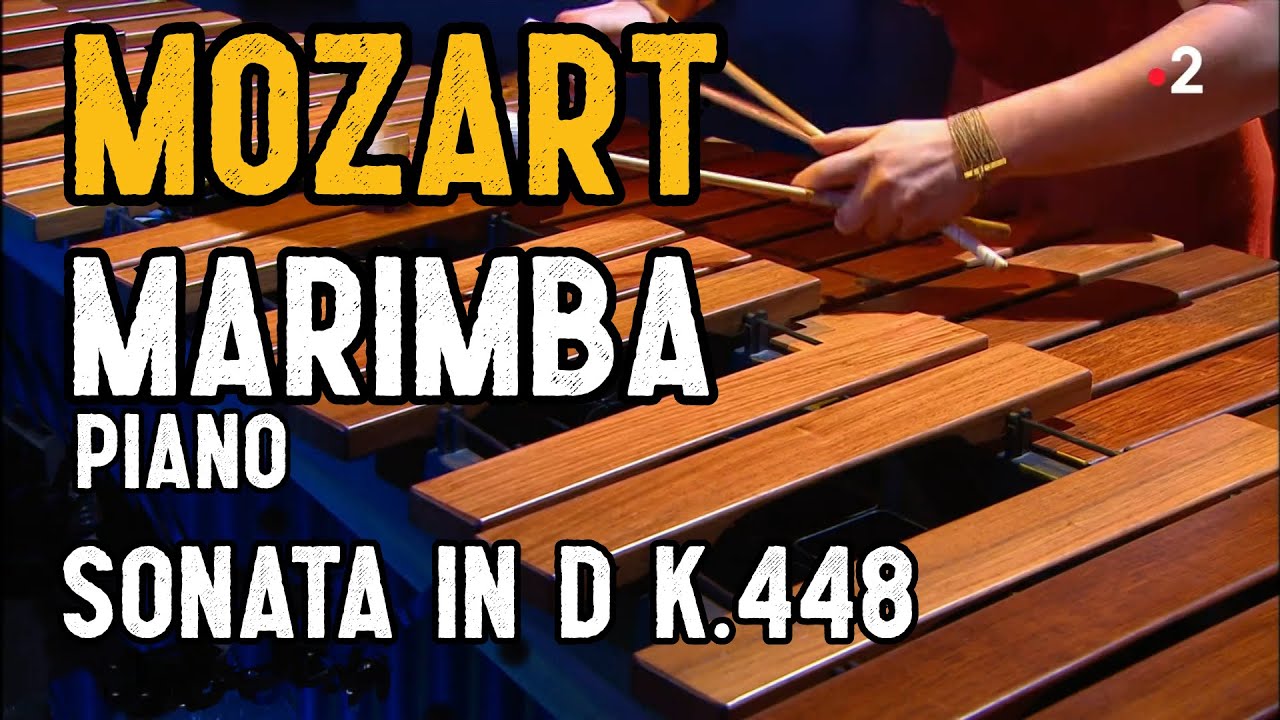 Mozart for Marimba & piano - Sonata K448 (Molto Allegro) - Vassilena Serafimova & Thomas Enhco