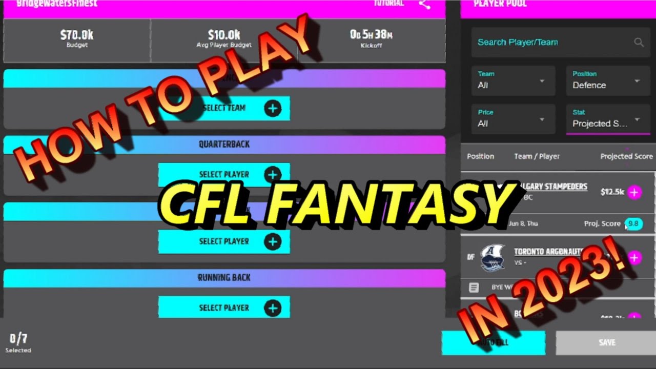 HOW TO PLAY CFL FANTASY!