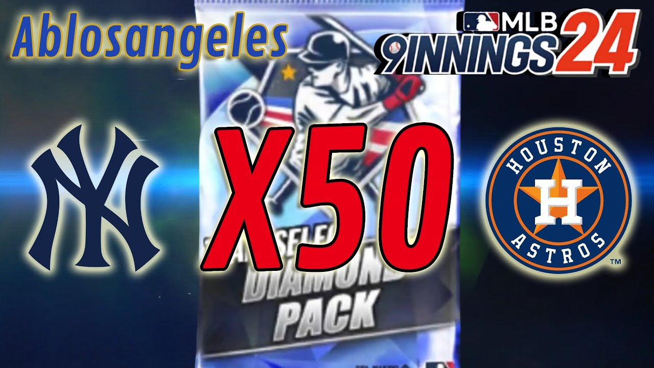 MLB 9 Innings 24 - I GOT 50 TEAM DIAMOND PACKS!!!