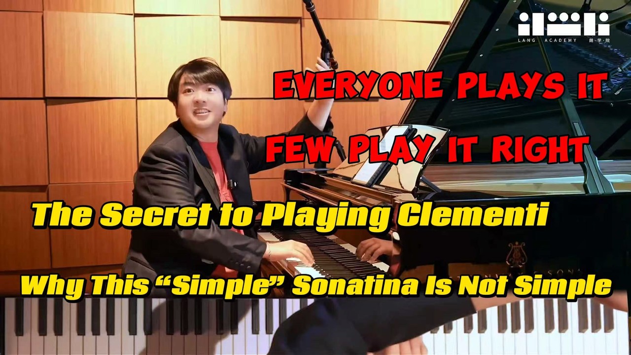Lang Lang Reveals the Secret to Playing Clementi Sonatina | Why Everyone Plays It Wrong#langlang
