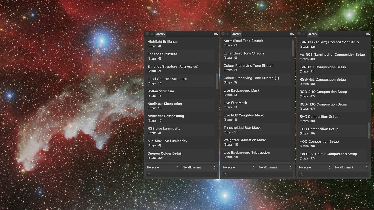 Макросы JR Astrophotography для Affinity Photo (урок)