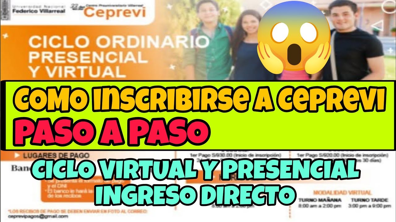 COMO INSCRIBIRSE A CEPREVI 2025 C PASO A PASO