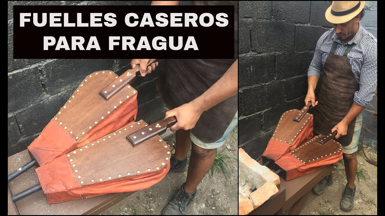 FUELLES CASEROS para FRAGUA A CARBON //  DIY BLACKSMITHING BELLOWS .