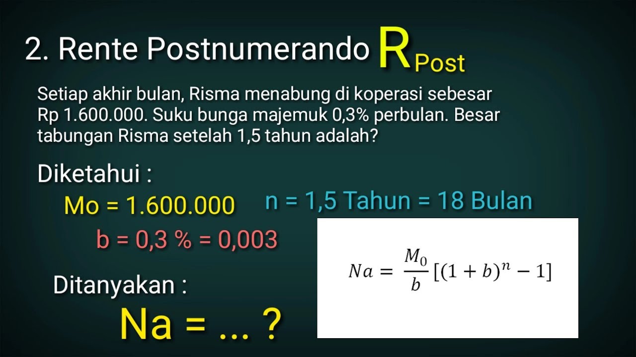 Terkini Mudah Matematika Keuangan Bunga Majemuk Rente Tabungan Angsuran Bulanan