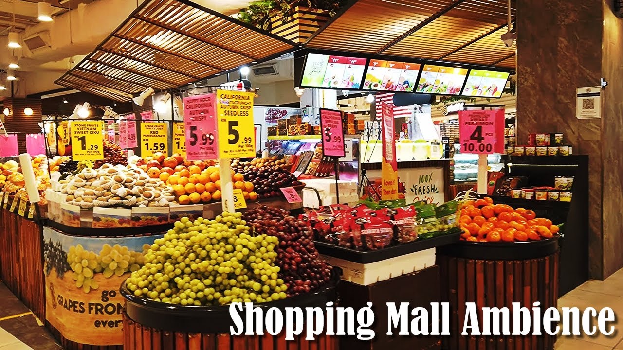 Casual walk inside local shopping mall of Malaysia - Mall Ambience