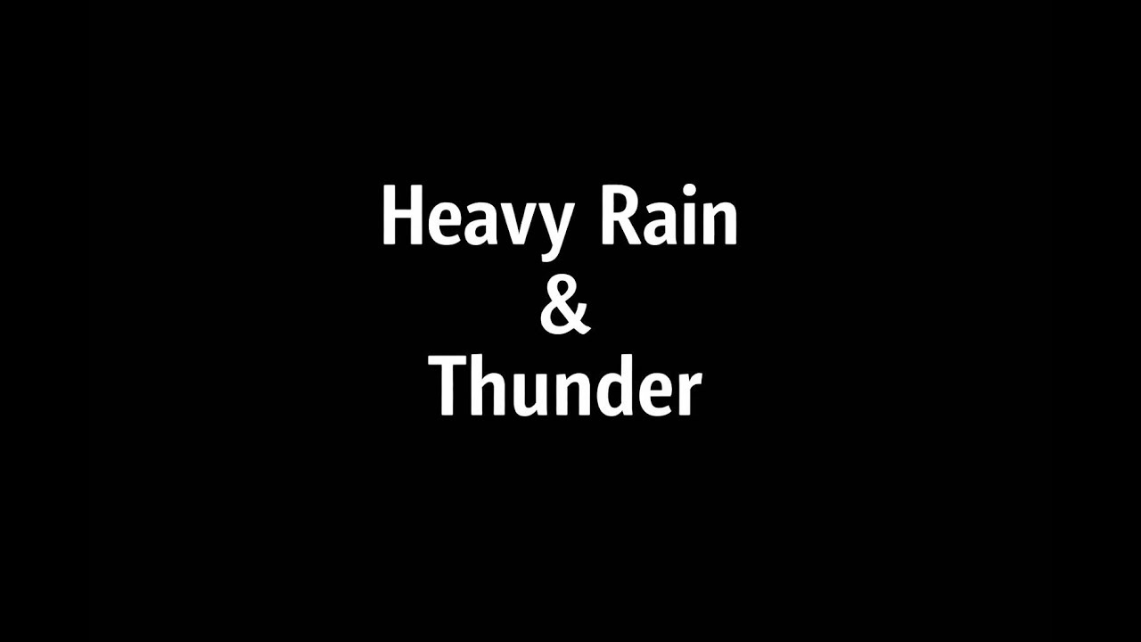 Heavy Rain & Thunder Sounds 🌧️⛈️ Deep Sleep | Strong Storm + Gentle Wind (Black Screen)