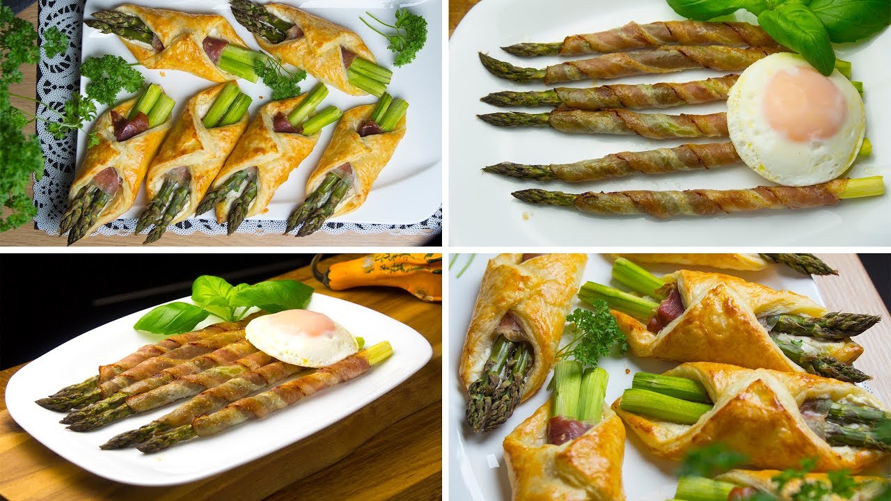 Спаржа в слоеном тесте и беконе - вкусная закуска