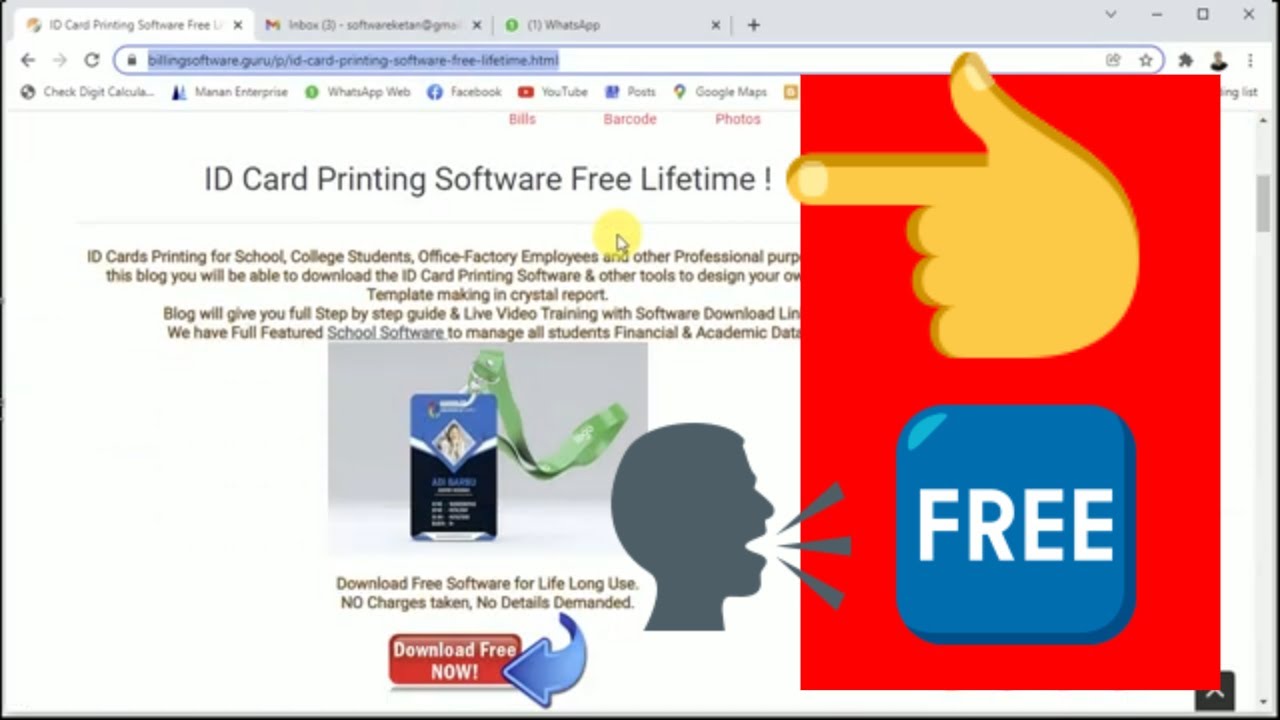 Free Student ID Card Printing- Designing Software Lifetime