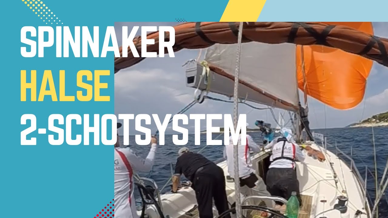 Halse mit Spinnaker auf Fahrtenyacht, Performancecruiser Doppelschotsystem, Salona 38