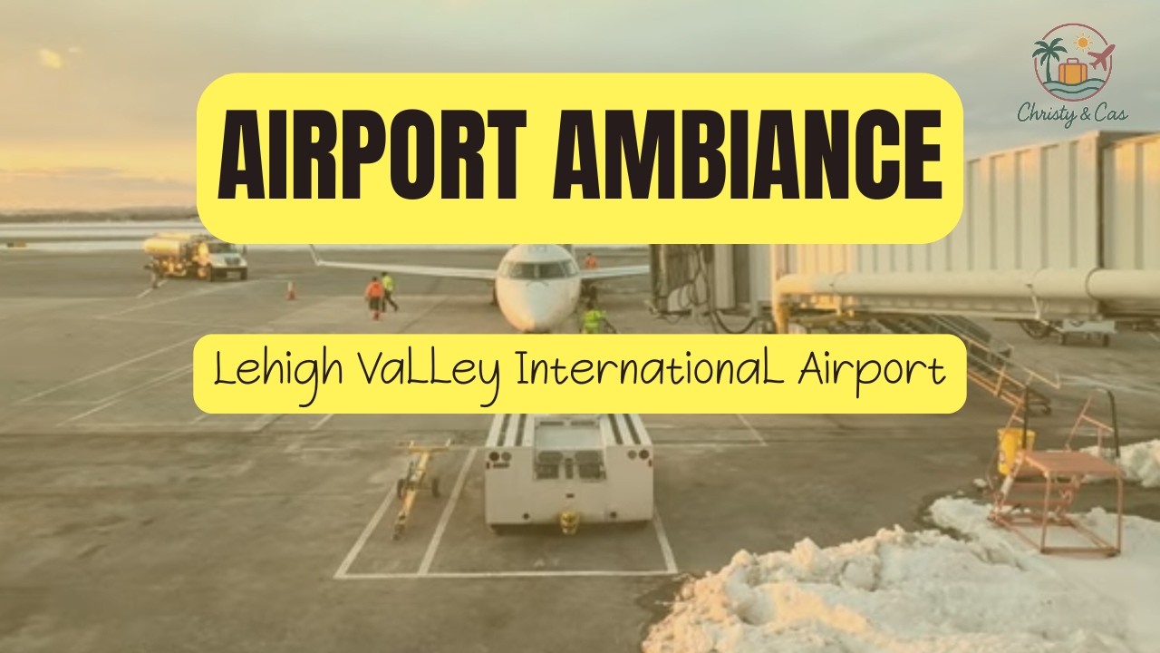 Lehigh Valley International Airport (ABE) | Plane Arrival & Jet Bridge Connection | Airport Sounds
