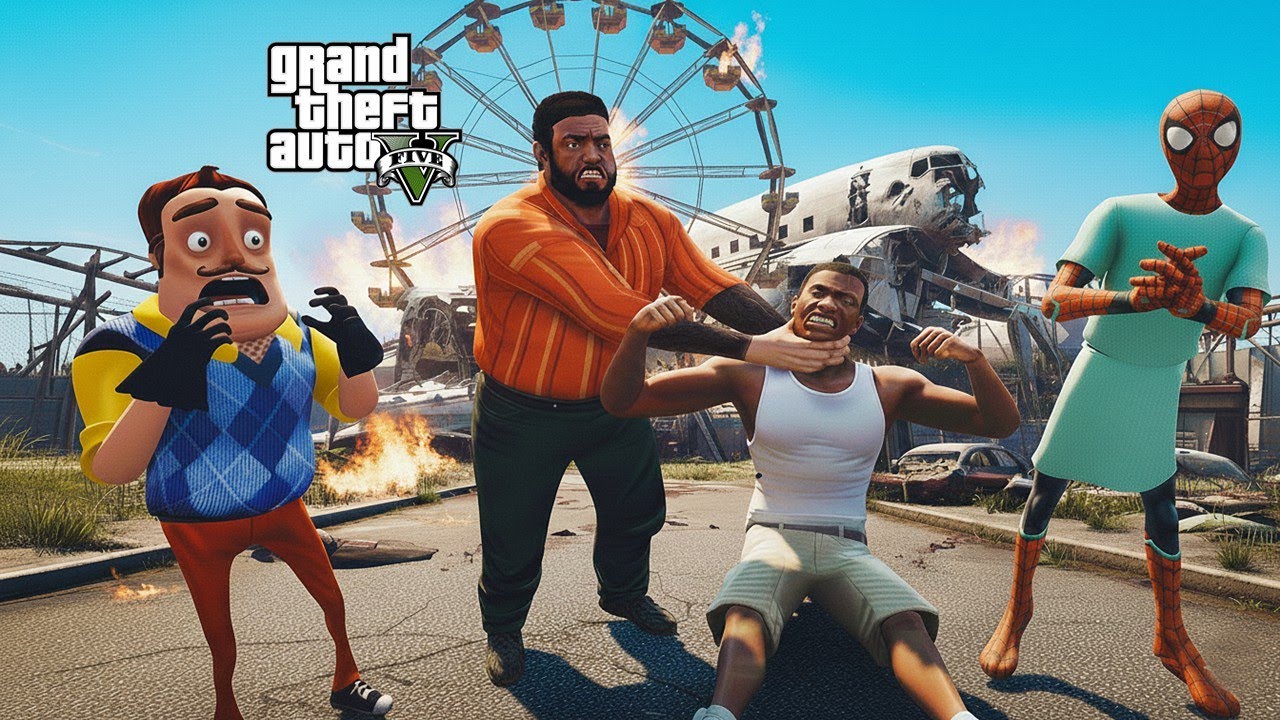 FRANKLİN U&Ccedil;AĞI D&Uuml;ŞT&Uuml;, RECEP İVEDİK ve SPİDERMAN YARDIMA GİTTİ - GTA 5 MODS