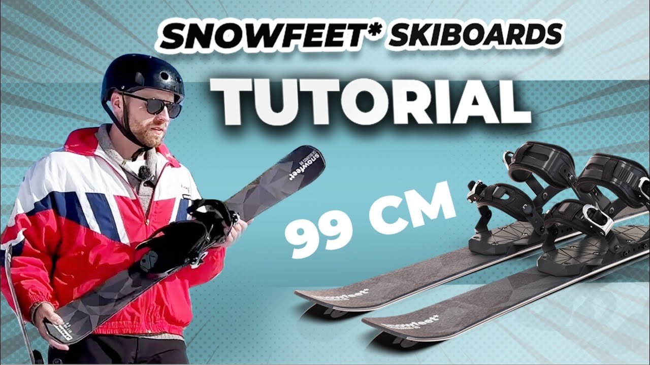 Как использовать Snowfeet* Snowblades 99 см | Короткие лыжи | Skiblades | Обучающее видео