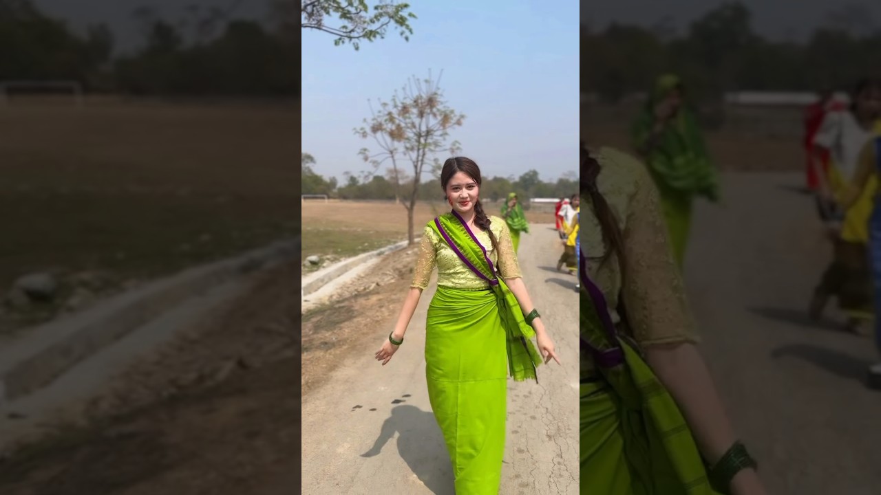 Yaoshang 🎶 || Rebijita Phijam 💚 #reels #manipur #colourfestival #ytshorts