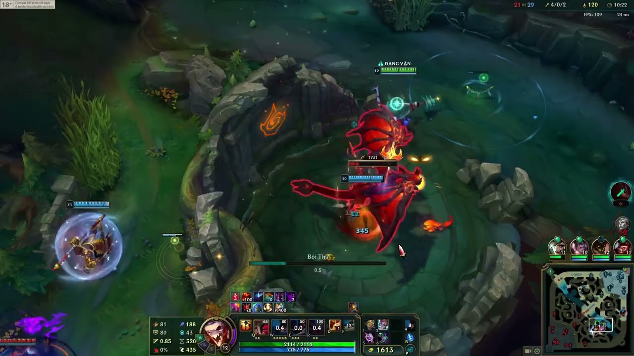 AR URF : Fiddlestick đi rừng siêu khó chịu KDA 10/0/8
