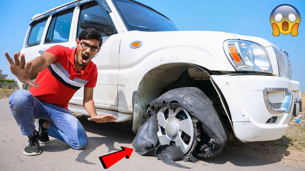 Never Drive Your Car Without Air | बिना हवा के गाड़ी चलाने पे हुआ ये हाल😱😱