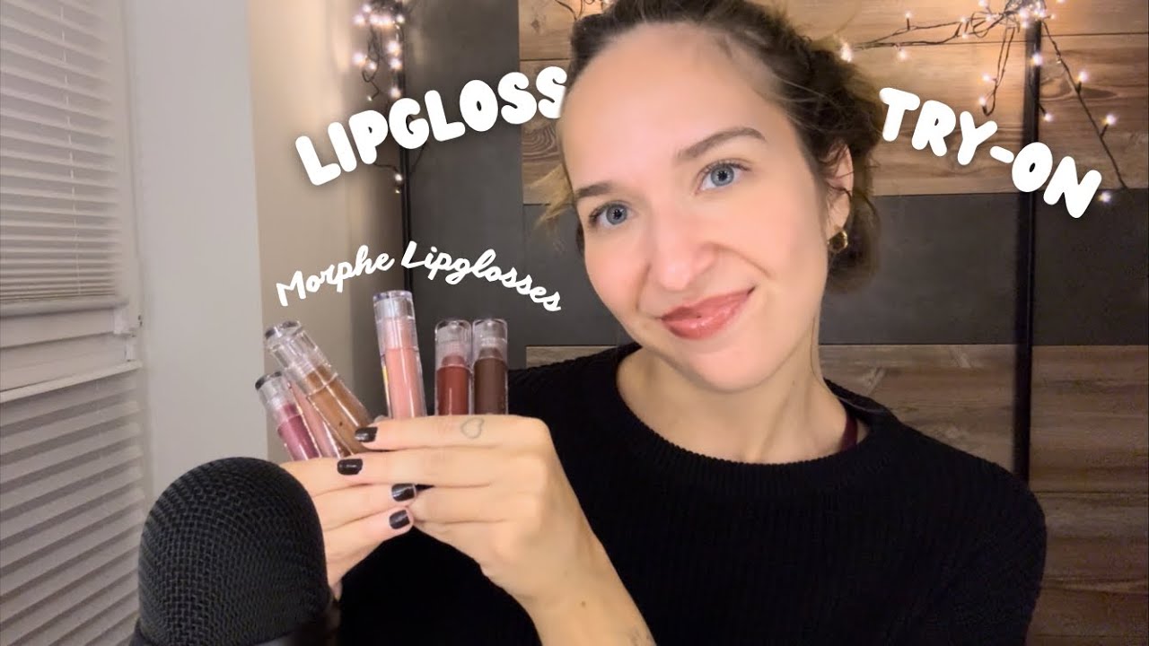ASMR Lipgloss Application 👄💄 (Try-on, Mouth Sounds, Whispering, Tapping, Plumping Sounds)