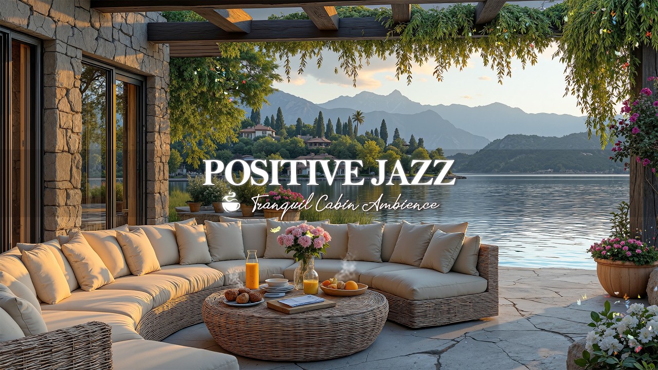 Positive Jazz In Peaceful April Ambience | Start A Happy Month With Jazz In Fresh Lakeside Mornin...