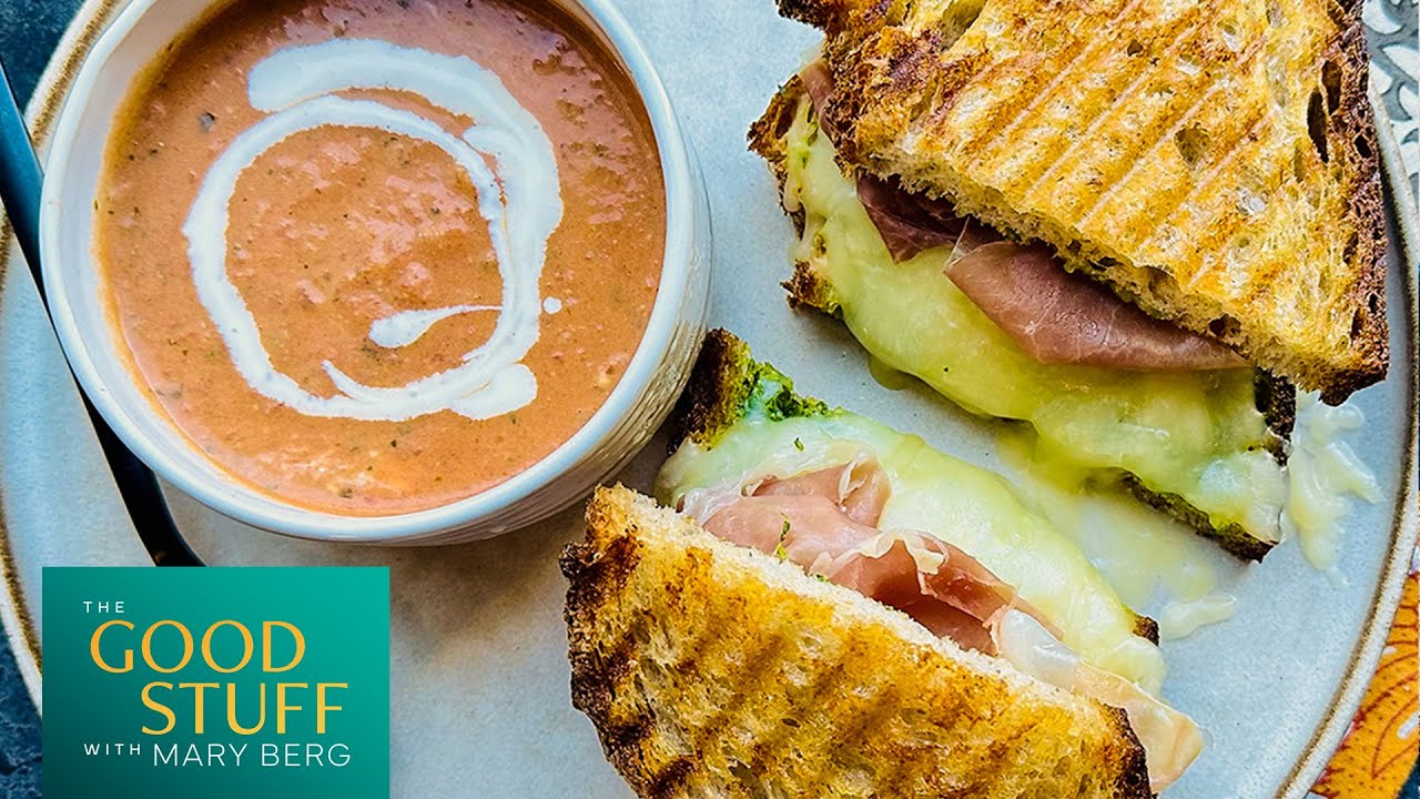Mary’s Tomato Soup & Pesto Grilled Cheese | The Good Stuff with Mary Berg