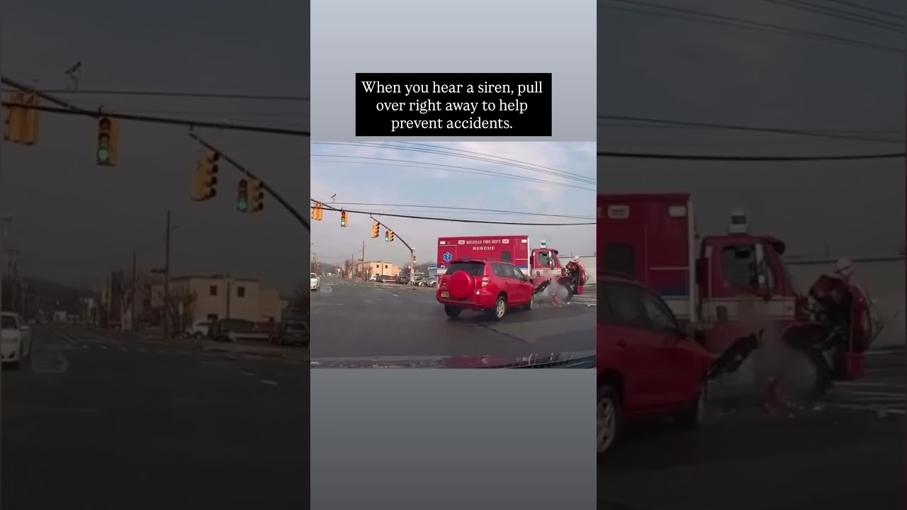 Always stop for emergency vehicles. 🚑 #drivingsafety #automobile