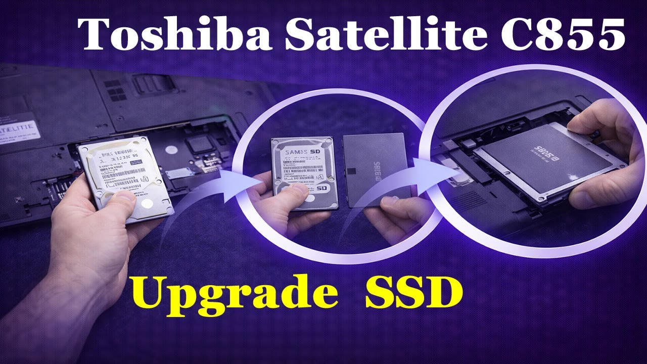 Toshiba Satellite C855 - Sostituzione e Montaggio Hard Disk e SSD - Velocizzare il PC