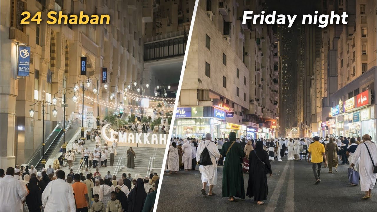 Hijra Road or around Masjid Al Haram and Isha Azan #makkah #masjidalharam 